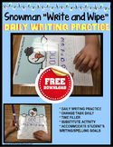 FREE Fine Motor WRITE and WIPE Snowman Activity for Specia
