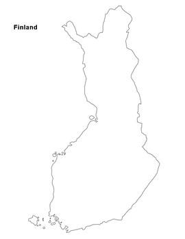 Preview of FREE - Finland - Suomi - Map Outline