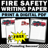 FREE Fire Safety Day October Creative Writing Paper Sub Pl