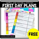 FREE First Day of School Lesson Plans and Editable Lesson 