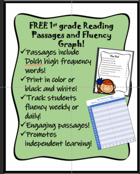 Preview of FREE First Grade Fluency Passages and Graph!