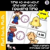 FREE First Grade Math Center | Measurement | Telling Time