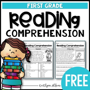 free first grade reading comprehension passages set 1 by kaitlynn albani