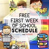 FREE First Week of School Schedule