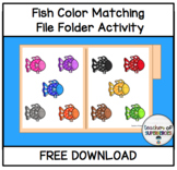FREE Fish Color Matching File Folder Game