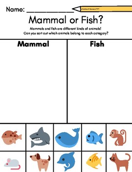 FREE Fish Worksheet Pack for PreK or Kindergarten (10 pages) | TpT