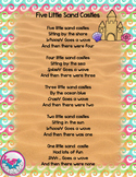 FREE Five Little Sand Castles Summer Poem Finger Play for 