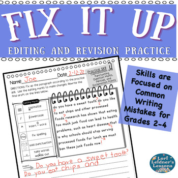 Preview of FREE - Fix It Up - Practice Editing and Revising Common Writing Errors - Grammar