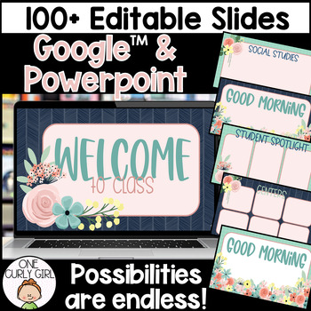 Preview of Daily Google Slides Templates | Editable | Distance Learning for Powerpoint