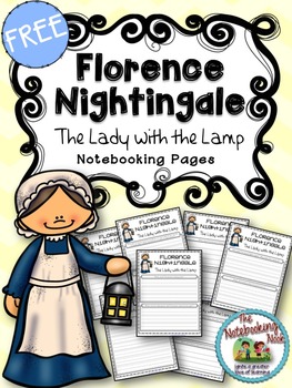 Preview of FREE Florence Nightingale Notebooking Pages
