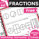 FREE Florida B.E.ST. Math Standards 1st Grade Fractions Re