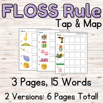 Preview of FREE Floss Rule Tap & Map Worksheets: Independent, No Prep, SOR Aligned