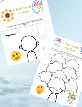 Preview of Foldable Thought Writing and Drawing Printable Worksheet