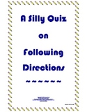 FREE Following Directions Silly Quiz Back to School All Subjects