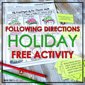 Preview of FREE Christmas Activities | Following Directions Team Builder FREEBIE