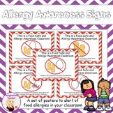 FREE Food Allergy Awareness Signs