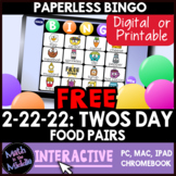 FREE Food Pair Matching Digital Bingo Game