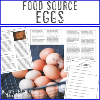 Preview of FREE Food Source Activity - What's Cracking? All About EGGS! {Farm to Table}
