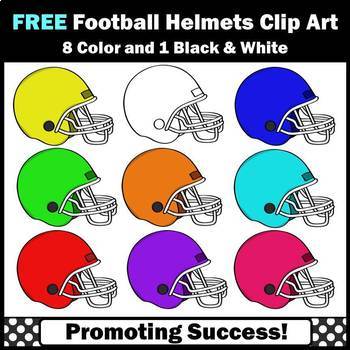 Preview of FREE Football Helmet Clipart Digital Moveable Clip Art for Commercial Use