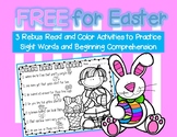 FREE For Easter - Rebus Read and Color for Sight Word Practice