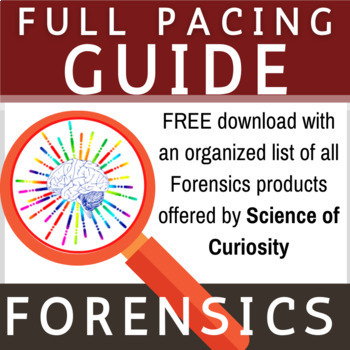 Preview of FREE Forensic Science for High School Year Long Pacing Guide 