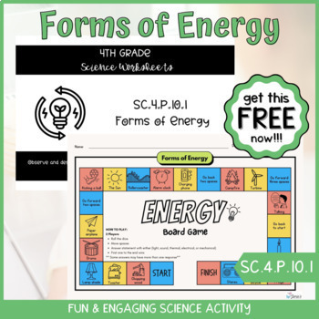 Preview of FREE Forms of Energy Board Game Physical Science Activity