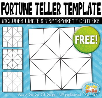 Preview of FREE Fortune Teller / Cootie Catcher Template Set {Zip-A-Dee-Doo-Dah Designs}