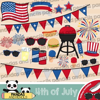 Preview of FREE Fourth 4th of July Clip Art - USA Independence Day
