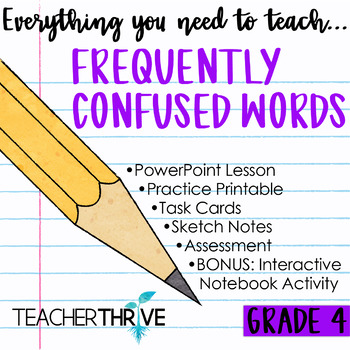Preview of 4th Grade Grammar Unit: Frequently Confused Words [FREE]