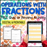 FREE Fractions Operations Review