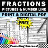 FREE 3rd Grade Fractions on a Number Line & Pictorial Frac