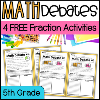Preview of FREE Fractions Word Problem Worksheets for 5th Grade Math - Printable & Digital