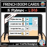 French Boom Cards Distance Learning FREE| Poèmes pour L'ÉT