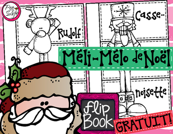 Preview of FREE French Christmas Flip Book • Méli-mélo de Noël
