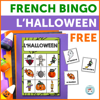 Preview of FREE French Halloween Bingo - Activité pour Halloween French | français