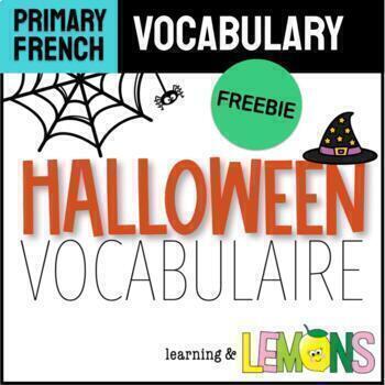 Preview of FREE French Halloween Vocabulary | Vocabulaire l'halloween