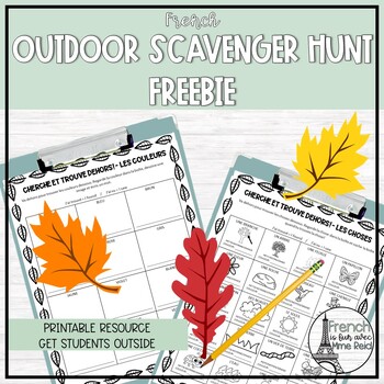 Preview of FREE French Outdoor Scavenger Hunt