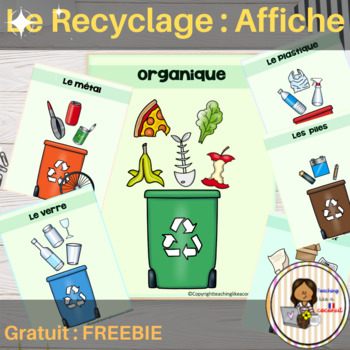 Preview of FREE French Earth Day / Le jour de la Terre Posters : RECYCLING / LE RECYCLAGE