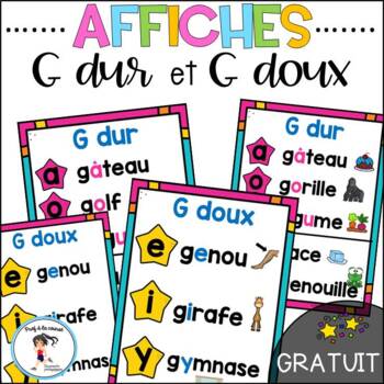 Preview of FREE French Posters G dur G doux | Affiches gratuites G dur et G doux