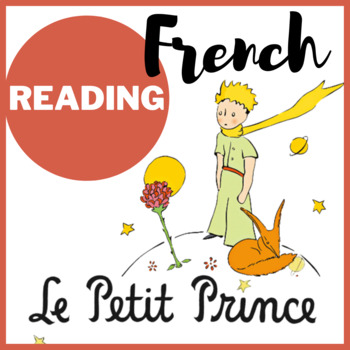 Preview of FREE French Reading Literature on LE PETIT PRINCE and Present Tense Activities