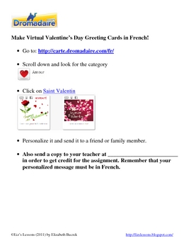 Free French Valentine S Acrostic Poem And Virtual Greeting Cards