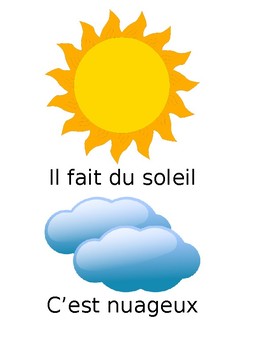 Preview of FREE French Weather Flashcards +Extra