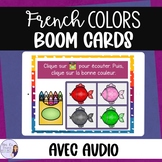FREE French colors listening activity BOOM CARDS LES COULEURS