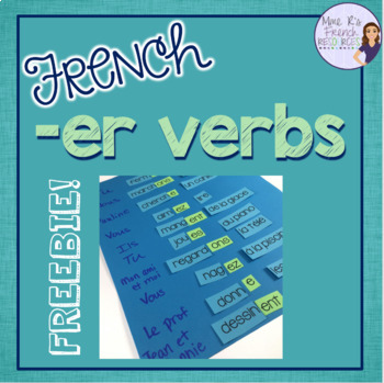 Preview of FREE French -er verbs activity LES VERBES DU PREMIER GROUPE
