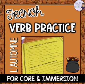 Preview of FREE French fall verb conjugation worksheets CONJUGAISON: VERBES D'AUTOMNE