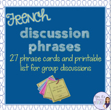 FREE French speaking discussion prompts and sentence starters