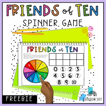 Preview of FREE Friends of 10 Game | Addition Game | First Math Center