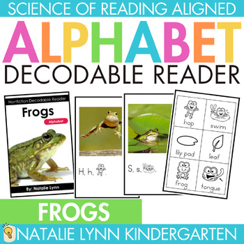 Preview of FREE Frogs Alphabet Decodable Reader Science of Reading Decodable Book