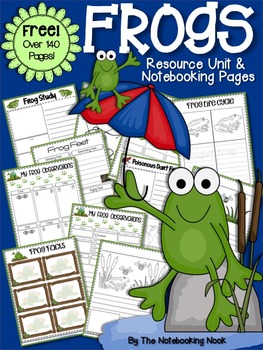 Preview of FREE Frogs Resource Unit and Notebooking Pages