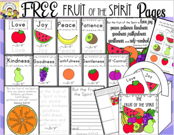 Preview of FREE Fruit of the Spirit Pages